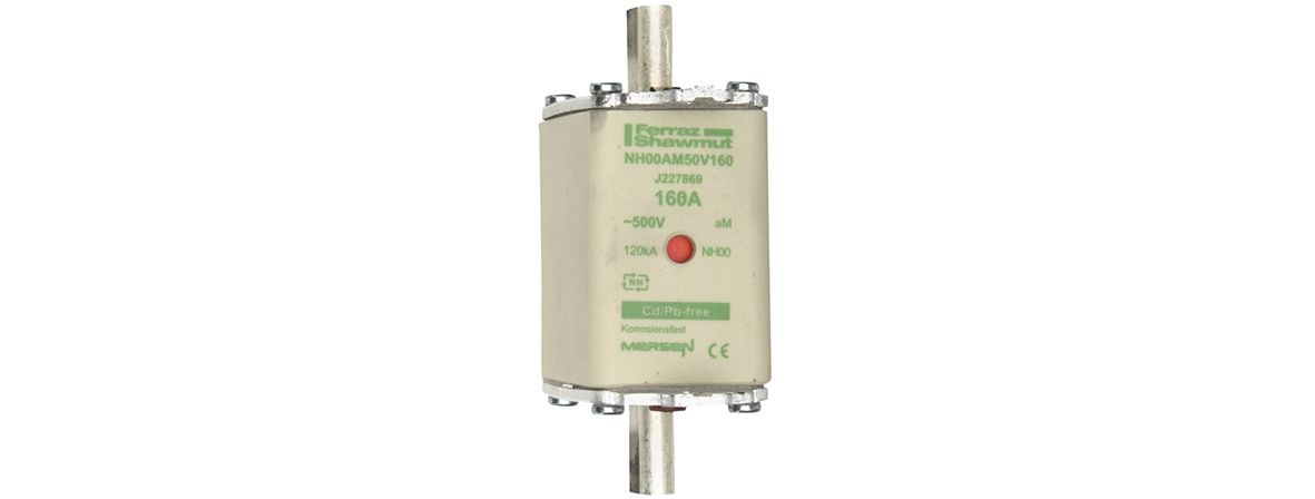 J227869 - NH fuse-link aM, 500VAC, size 00, 160A double indicator/live tags